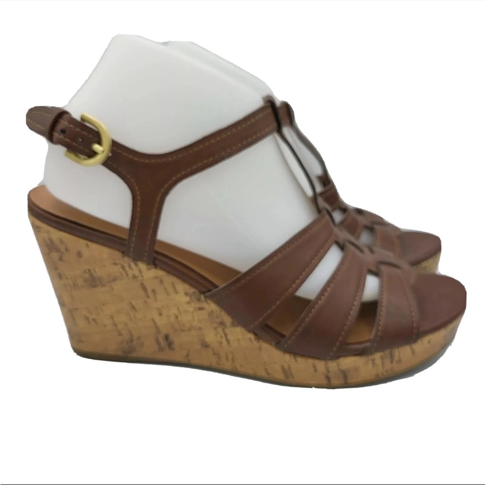 Franco Sarto Cognac Wedges 8.5